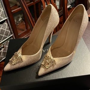 Versace Crystal Palazzo Heels